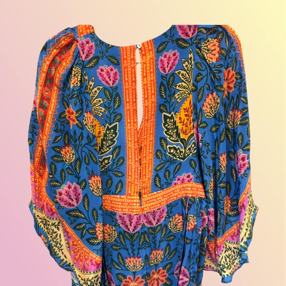 Farm Rio Pineapple Garden Kaftan Maxi Dress NWT Size L - Picture 4 of 10